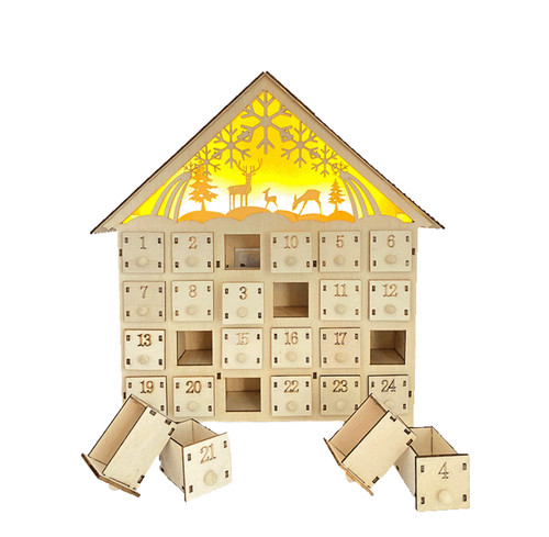 Led days wooden advent - led,