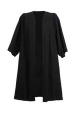 Choir Robe Black Gown Mens Priest Preacher Clergy Flat Pleat Graduation Ladies