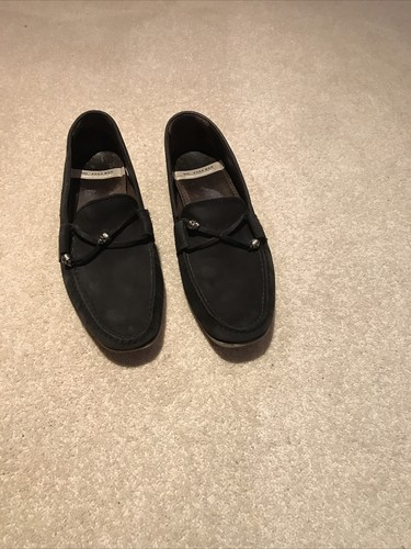 Zara man navy blue - navy, suede
