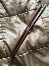 Fancy wooden chopsticks - Grey Mother of Pearl effect top - one pair