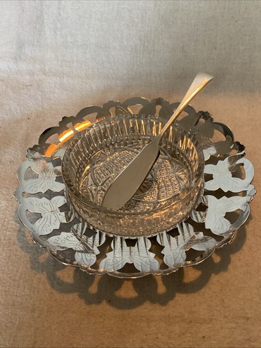 Vintage silver plated - silver, butter