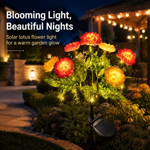 Solar power flower - power, led