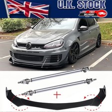 For Volkswagen VW Golf MK4 MK5 MK6 Front Bumper Lip Splitter Spoiler +Strut Rods
