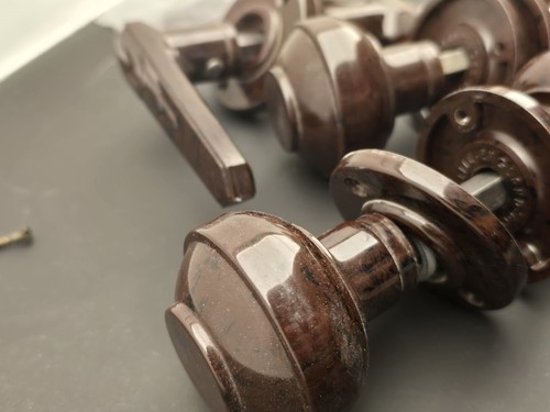 Walnut bakelite brolite - bakelite, levers