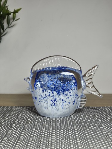 Murano style blue - &, white