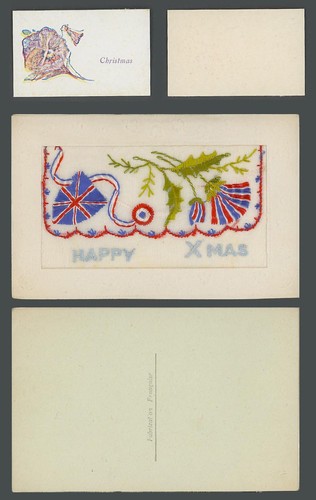 Ww1 silk embroidered old - silk,