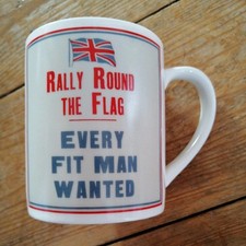 DENBY IWM 1914 RALLY ROUND THE FLAG EVERY FIT MAN WANTED CERAMIC UNION JACK MUG