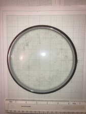 Mantle Clock  Bezel Hinged Glass ~16cm external Diameter