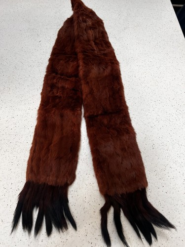 Mink wrap stole with tails - mink,