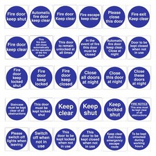 Fire Door Signs Vinyl Stickers