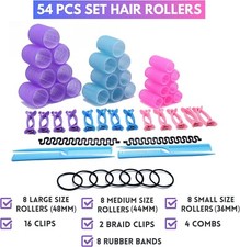 54 Pcs Hair Rollers Heatless