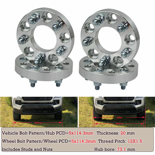 4pcs 20mm 5x114 m12x1 - 4pcs,