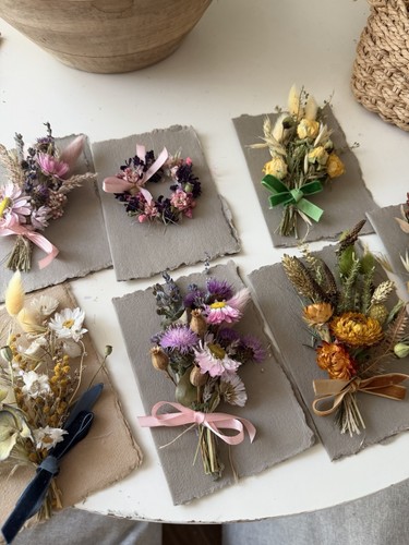 Dried flower parchment - flower, card