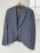 Light Blue Kilt Jacket. All Wool substantial jacket. Made in UK 42"