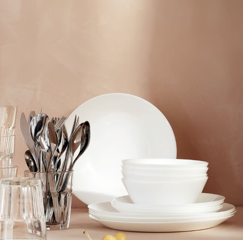 White dinner plates bowls - 4, x