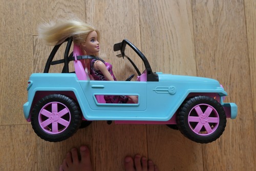 Barbie jeep with - with,