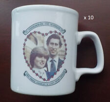 10 x VINTAGE ROYALTY CERAMIC MUGS - MARRIAGE OF PRINCE CHARLES & LADY DIANA