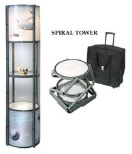 Spiral Twister Tower Pop-Up Stand, Exhibition display shelving, case, column