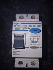 Hager RCD 63 Amp 30mA Double