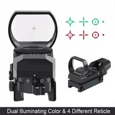 4Reticle 11mm Dovetail Mount Tactical Holographic Reflex Red Green Dot Sight