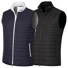 J.Lindeberg Mens Martino Quilt Hybrid Water Repellent Golf Vest 41% OFF RRP