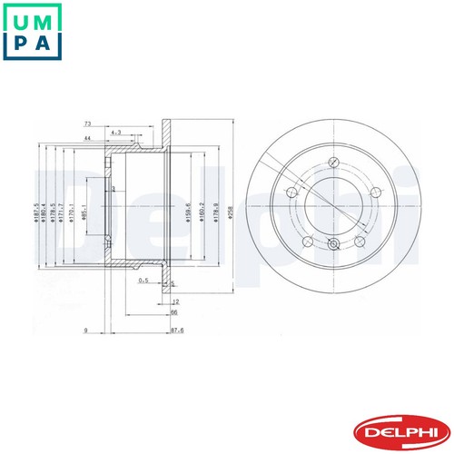 Brake disc bg3235 for - 2x,