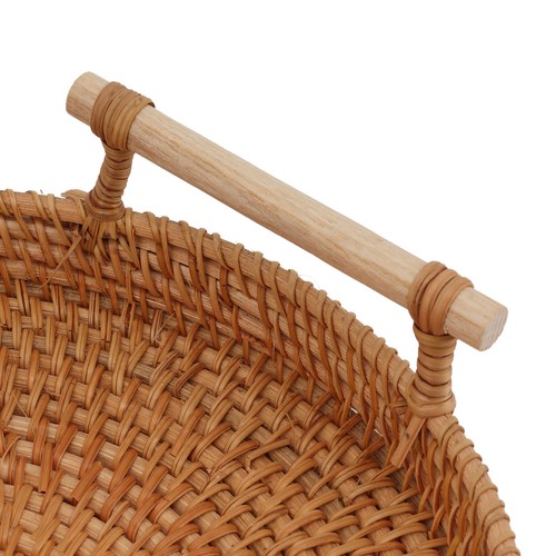 Large round wicker snack - large,