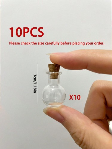 Tiny mini glass bottles - bottles, with