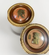 Pair of circular wood wall