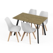 110cm Dining Table & 4 Pcs