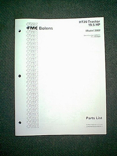 Bolens tractor model ht20 - bolens, 2087