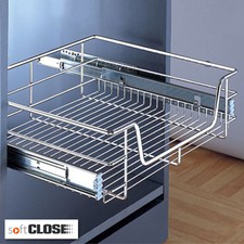 Pull Out Wire Baskets For Kitchen Or Bedroom Base Unit With Soft Close Runners 