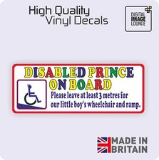 2 X Disabled Prince On Board