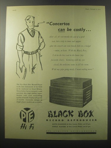 1955 pye black box - pye, ad