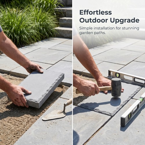 Bluestone paving slabs - paving,