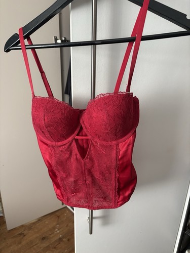 Red corset - red,