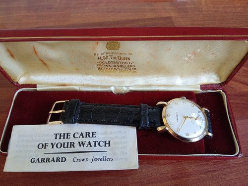 Garrard 9ct mens manual - 9ct, wind