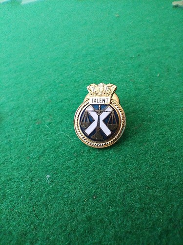 Vintage hms talent badge - talent, (a11)