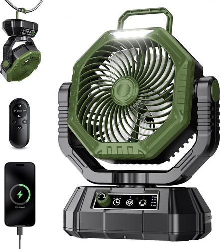 Ajvv camping fan - camping, 20000mah