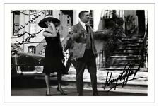 AUDREY HEPBURN GEORGE PEPPARD SIGNED AUTOGRAPH PHOTO PRINT BREAKFAST AT TIFFANYS