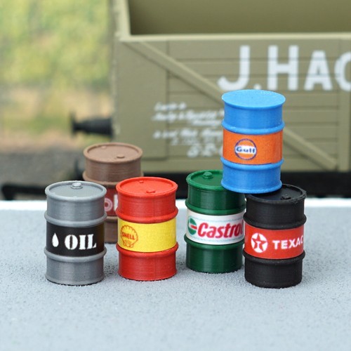 Model railway oil - railway, drums
