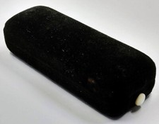 Vintage Antique Black Velvet Victorian Pin Presentation Box MOP Open USED C3-8