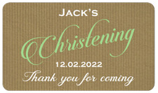 Brown personalised christening - brown,