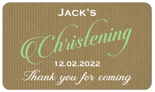 Brown personalised christening - brown,