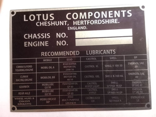 Lotus type plate - lotus, id-plate