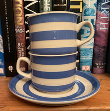 TG Green vintage cornishware 2 cups and 1 saucer