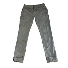 Mens Armani Jeans Chino Trousers W30 L31 Slim Fit Stretch Grey Wash Zip Fly