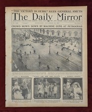 Daily Mirror Newspaper 1917 WW1 Russian Revolution Petrograd 12 Pages Complete