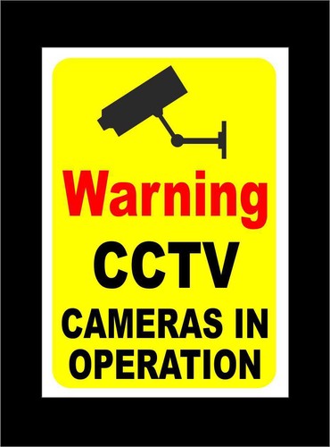 Warning cctv cameras - warning, in