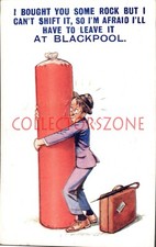 1925 Bamforth Seaside Comic Series No 1857 Blackpool Rock Joke